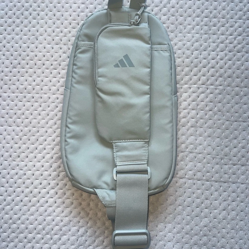 Adidas  Women’s Essentials 3 Sling Crossbody Bag Adjustable Strap | Sage Green - Picture 8 of 12